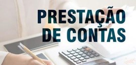 imagem de lettering com os dizeres prestação de contas