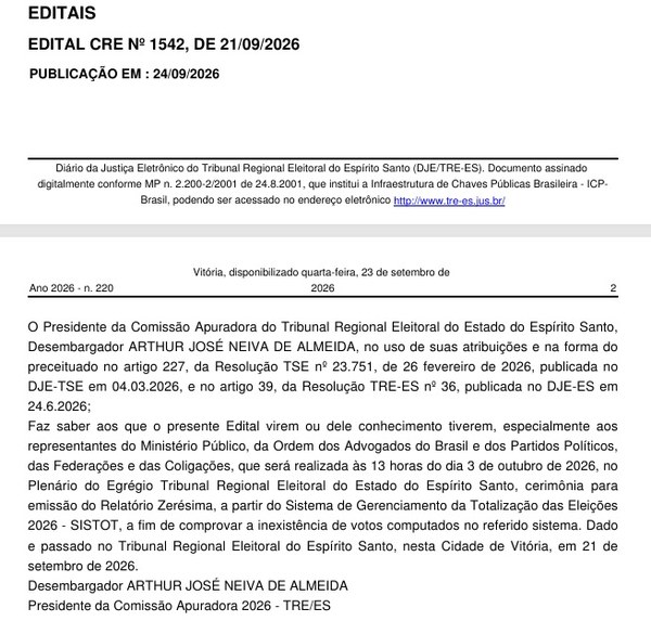 Edital nº1542