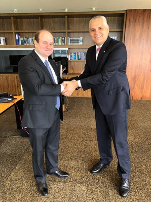 TRE-ES Ministro Tarcísio Vieira de Carvalho Neto e dr. Aldary Nunes Junior TRE-ES Ministro Tarcísio Vieira de Carvalho Neto e dr. Aldary Nunes Junior