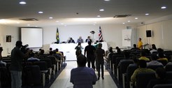 Os juízes Jesus Guanaré de Sousa Borges (titular da 2ª zona eleitoral) e Raimundo Neris Ferreira...
