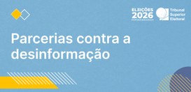 Identidade visual da série Parcerias contra a desinformação