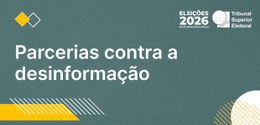 Identidade visual da série Parcerias contra a desinformação