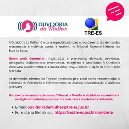 TRE-ES Campanha Combate à violência contra a mulher 2024