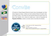 Convite Programa  #Ser Eleitor