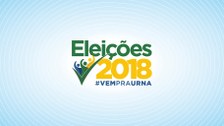 TRE-ES Eleições 2018 logo fundo azul